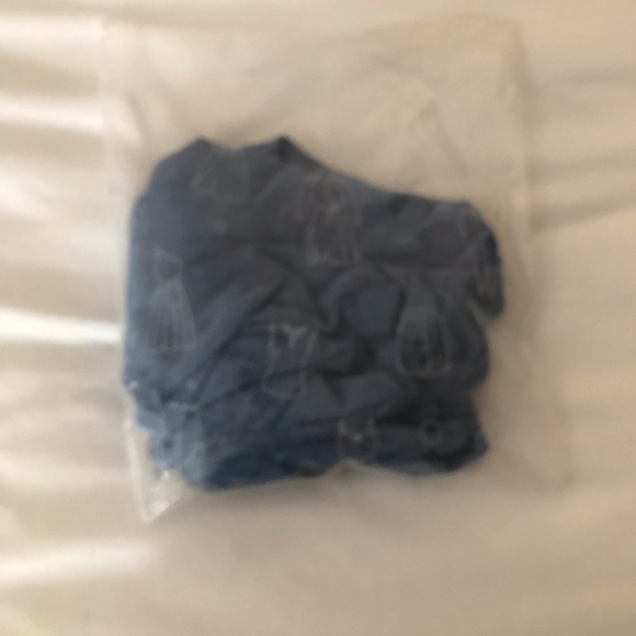 New in package, never worn, suede like blue romper - Picture 4 of 4